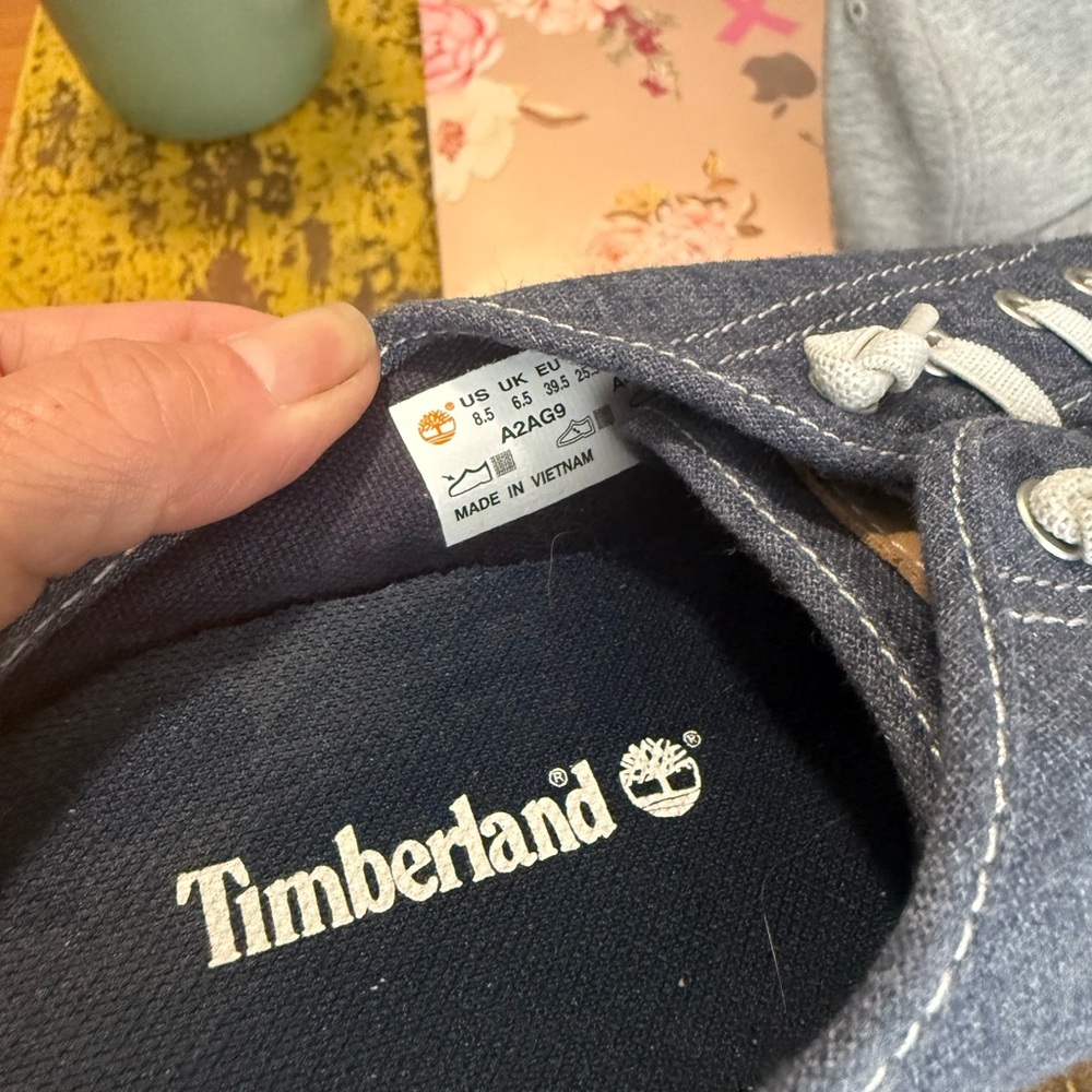 Timberland Blue Casual Sneakers With Canvas Upper View 4